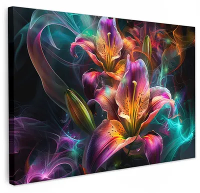Image de Tableau sur toile, dimensions 120x80 cm - Décoration murale pour salon - Couleurs vives - Nature - Art - Qualité supérieure