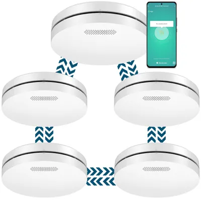 Obrázek produktu pro Smart Connect & Link – Chytrý Wi-Fi detektor kouře – výdrž baterie 10 let