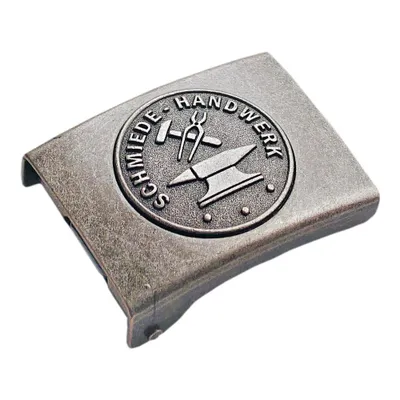Produktbild von Koppelschloss Schmiedehandwerk und Zunft – vintage - eisengrau - für 4,5 cm breite Koppelgürtel