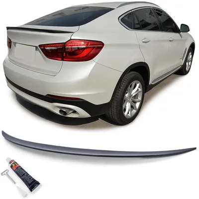Image de Spoiler arrière noir brillant avec homologation ABE pour BMW X6 F16, modèles de 2014 à 2019