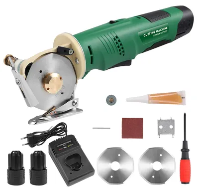 Immagine prodotto di Forbice elettrica rotante senza fili - Alimentata a batteria - 240 W - 2000 giri/min - Taglia fino a 25 mm - 2 batterie da 2000 mAh - Verde