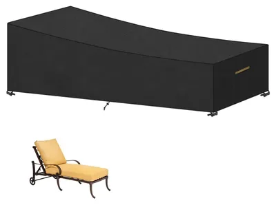 Productafbeelding van Beschermhoes voor tuinligbed, 200x75x40/70 cm, waterdicht, UV-bestendig, gemaakt van 420D Oxford-stof