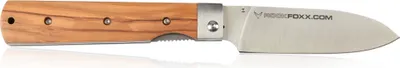 Produktbild von ROCKFOXX™ Klappmesser "Santoku" mit rostfreier Stahlklinge und Olivenholz Griff