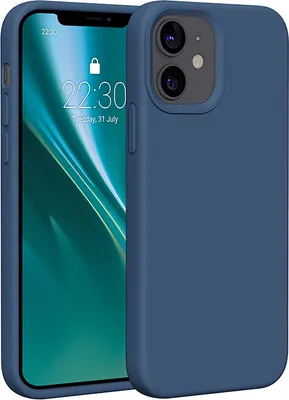 Produktbild von Etteri Silikonhülle Overlay für iPhone 12 / 12 Pro 6.1“ Cover Handyhüllen dunkelblau