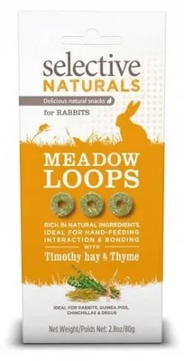 Produktbild von Knabberfutter "Meadow Loops" für Kaninchen und Nagetiere - Selektiv