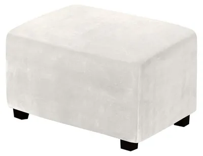 Image de Housse rectangulaire pour pouf, idéale pour repose-pieds, design épuré et confortable