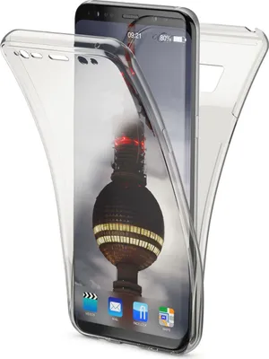 Immagine prodotto di NALIA copertura a 360 gradi per Samsung Galaxy S8, cover completa per telefono cellulare grigio