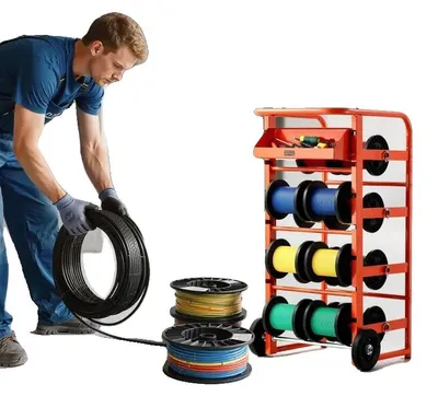 Productafbeelding van Draadspindelsysteem, zwaar belastbaar staal, 91 x 61 x 122 cm, draagvermogen 136 kg, inclusief 11 dwarsbalken, met opbergplank