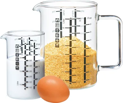 Obrázek produktu pro Sada odměrných kádinek Simax z borosilikátového skla, 2 kusy, 500 ml a 1000 ml