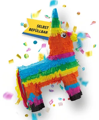Produktbild von Piñata bunter Esel 41 x 55 cm Partyspiele Kinder Geburtstag Deko Geburtstagsdeko