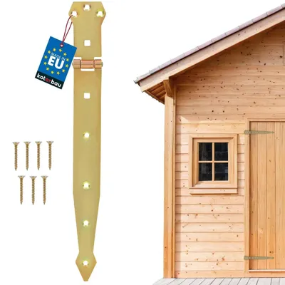Obrázek produktu pro KOTARBAU® Křížové závěsy pro dveře, ocelový závěs, pozinkovaný, 350 mm, zlatá barva