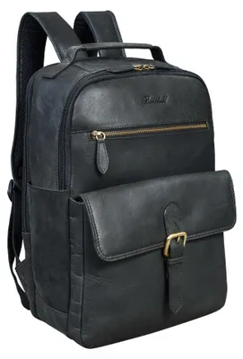Produktbild von Benthill Rucksack Echt Leder | Reise Rucksack aus hochwertigem Rindsleder | Trekkingrucksack | Damen Herren Lederrucksack