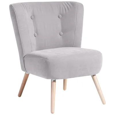 Produktbild von Max Winzer Sessel Neele - Velourstoff silber - Maße: 69 x 68 x 80 cm