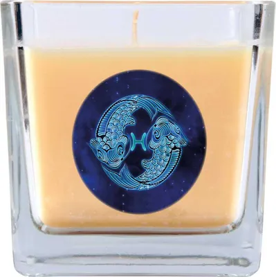 Imagen del producto de Vela perfumada en vaso - Signo zodiacal (vainilla) - 190 gramos - 50 horas - Piscis