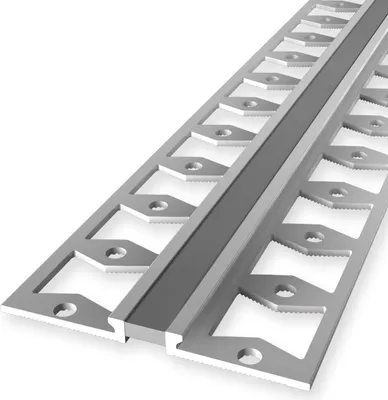 Produktbild von Fliesenprofil 4 x 48 x 2500 mm Dehnungsfugenprofil Silikonfugenprofil Aluminium eloxiert Geschlossen Gestanzt Silber Küberit