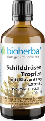 Produktbild von Bioherba Schilddrüsen Tropfen mit Blasentang Extrakt Tinktur 100 ml