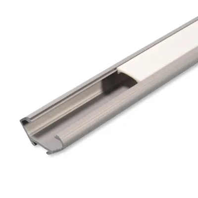 Produktbild von MasterLED LED Eckprofil PVC 22x12mm Corner Grau 2m – Eckleiste V-Form dla LED Streifen mit milchiger Abdeckung – Winkelprofil Schiene