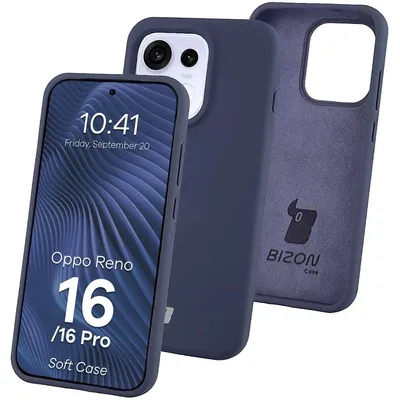 Produktbild von Silikon Handyhülle für Oppo Reno16 / Reno16 Pro 5G, Bizon Soft Case, Dunkelblau