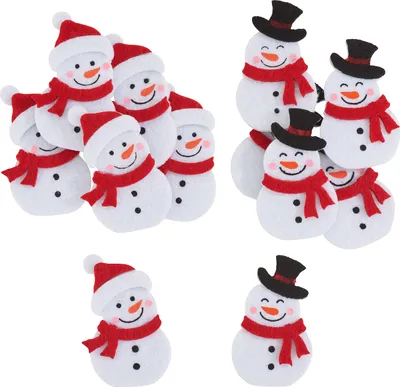 Produktbild von VBS Filzstreuteile Snowy 12 Stück 5.5 bis 6 cm