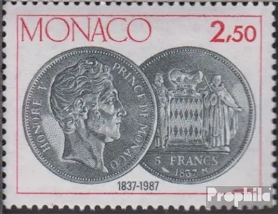 Produktbild von Briefmarken Monaco 1987 Mi 1829 (kompl.Ausg.) postfrisch Münzprägung