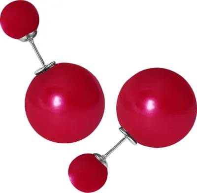 Produktbild von Chirurgenstahl Kugel Ohrstecker Glanz Farbe - Pink