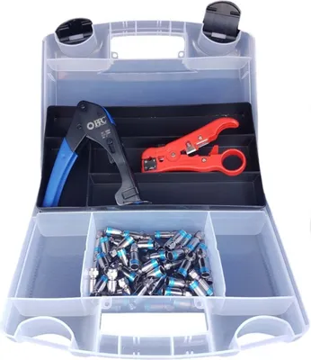 Produktbild von TRIAX Kompressionszange VT150 Abisolierer KABI 50x F-56 CX3 Kompressions-Set F-56