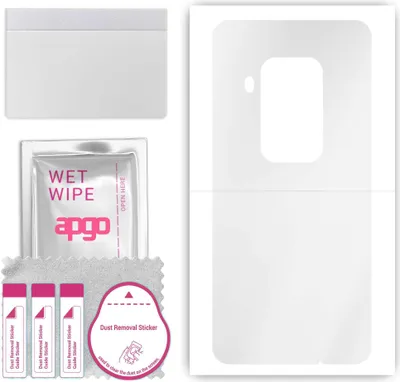 Produktbild von apgo Rückseite Schutzfolie, klar, kompatibel mit Motorola One Zoom, Hinten Hydrogel-Displayschutzfolie mit Positionierhilfe, kratzfest, einfache Montage