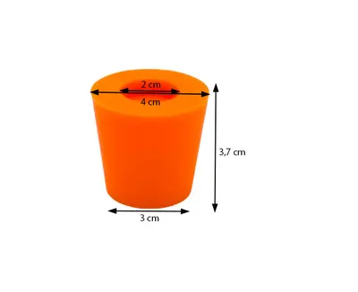 Produktbild von Stopfen Gummi Konisch Stecker Stöpsel Korken Gummistopper für Gärballons nr 2
