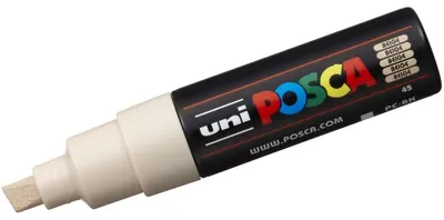 Produktbild von POSCA uni PC-8K, 1 Stück(e), Beige, Meißel, Beige, Schwarz, 8 mm, Tinte auf Wasserbasis
