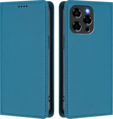Immagine prodotto di Custodia in pelle per Doogee Note 58 / Note 58 Pro, custodia flip magnetica in Finto cuoio con supporto Lake blu