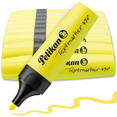 Produktbild von Pelikan 490 Textmarker, 1 Stück(e), Gelb, Gelb, Polypropylen (PP)