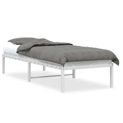 Produktbild von vidaXL Bettgestell Metall Weiß 75x190 cm