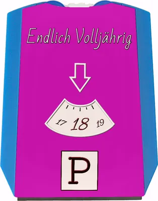Produktbild von Endlich volljährig Parkscheibe in Pink