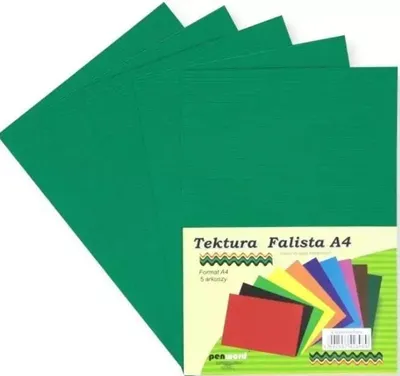 Produktbild von Tektura A4 falista ciemnozielona 5szt