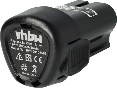 Produktbild von vhbw Akku kompatibel mit Black & Decker BDCDMT112, EGBL108, HPL106, HPL10IM, EGBL108KB, GKC108, LDX112, HPL10RS Werkzeug (1500 mAh, Li-Ion, 12 V)