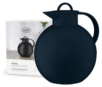 Produktbild von alfi KUGEL Isolierkanne 0,94 l, Hartglaseinsatz, 12h heiß, dark blue