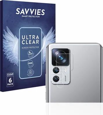Produktbild von 6x Für Xiaomi 12T Pro (NUR Kameraschutz) Schutzfolie Savvies Displayschutz Display Schutz Folie Klar Transparent