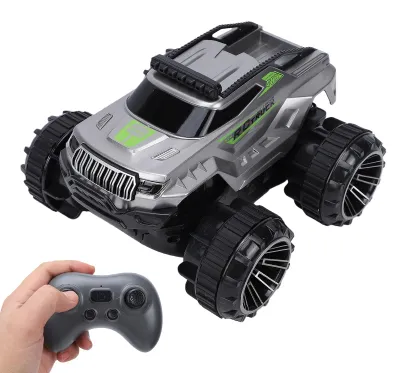 Produktbild von Land- und Wasser-RC-Car, geländegängiges Fernsteuerungs-Offroad-Fahrzeug mit Allradantrieb, LED-Beleuchtung, 360°-Drehung, Hochgeschwindigkeits-Stunt-RC-Fahrzeug für den Spielspaß im Freien