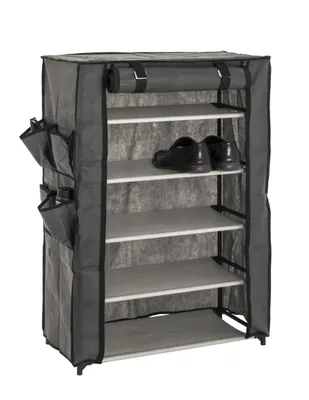 Produktbild von HAKU Stoffschuhschrank grau
