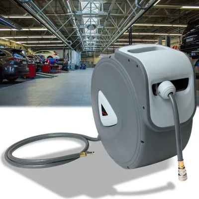 Obrázok produktu pre VINGO 30 m navijak na vzduchovú hadicu Automatický navijak na hadicu, maximálny tlak 18 barov 1/4" rýchlospojka
