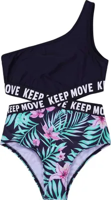 Produktbild von Kinder Mädchen Einteiler Badeanzug Gr. 170-176 Cm Sport Bikini Badekleidung Kinder Sommer Schwimmanzug