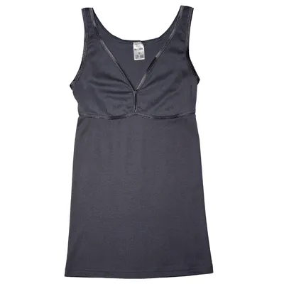 Damen BH Hemd Unterhemd mit Schleifendetail graphit