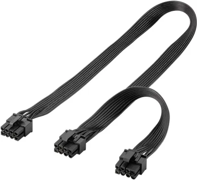 Produktbild von Goobay Netzteil-Kabel 8-Pin-Stecker auf Dual 6+2-Stecker für PCIe (59714)