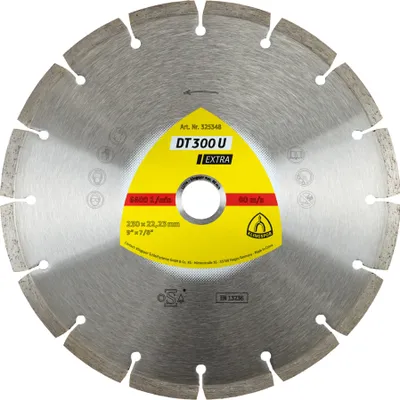 Produktbild von Klingspor DT 300 U Diamanttrennscheiben, 230 x 2,3 x 22,23 mm 16 Segmente 40,2 x 2,3 x 7 mm, Standardverzahnung