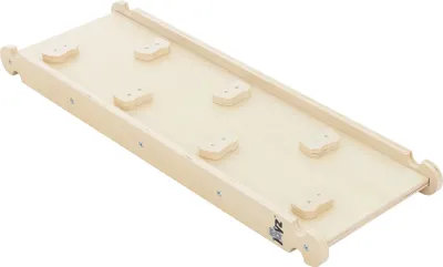 Obrázok produktu pre Joyz šmykľavka na lezenie trojuholník, prírodná, drevená lezecká rampa so 7 úchytmi na lezenie oblúk, Pikler trojuholník, Montessori hračka