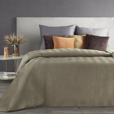 Produktbild von Gesteppte Decke aus Samt Tagesdecke Velvet Bettüberwurf SOFIA Weich Dekorativ braun 200x220 cm braun