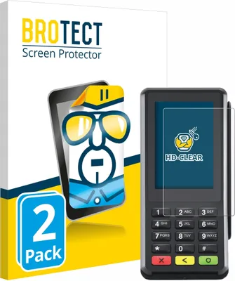 Produktbild von 2x Für Verifone P400 Schutzfolie BROTECT Displayschutz Display Schutz Folie Klar Transparent