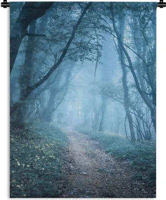 Produktbild von MuchoWow® Wandteppich Wandbehang Bäume - Natur - Nebel 90x120 cm Tapisserie Dekoration Wandtuch - Wanddeko