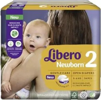 Image de Libero - Couches pour bébés Newborn 2 (3-6 kg)