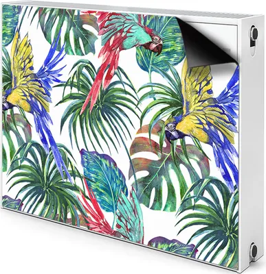Produktbild von Magnet Radiator Magnet Mat Heizkörperverkleidung Heizkörper-Abdeckung Heizung 80x60 cm  - Papagei
